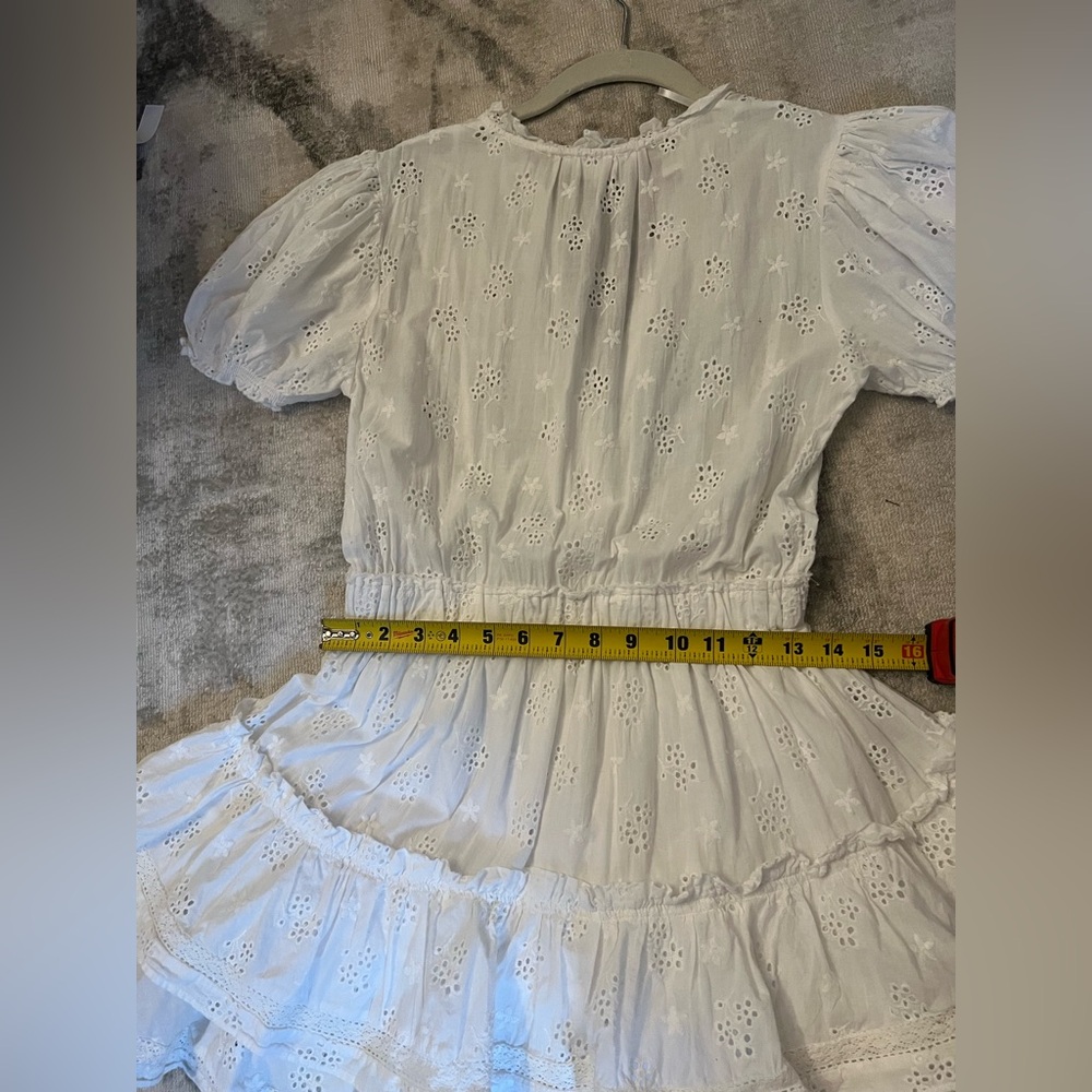 Mable White Eyelet Ruffle Mini Dress - Picture 5 of 7